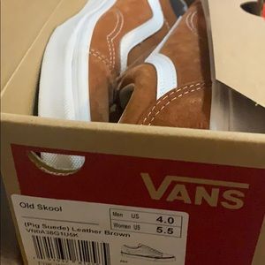 Old Skool (pig suede) leather brown -vans